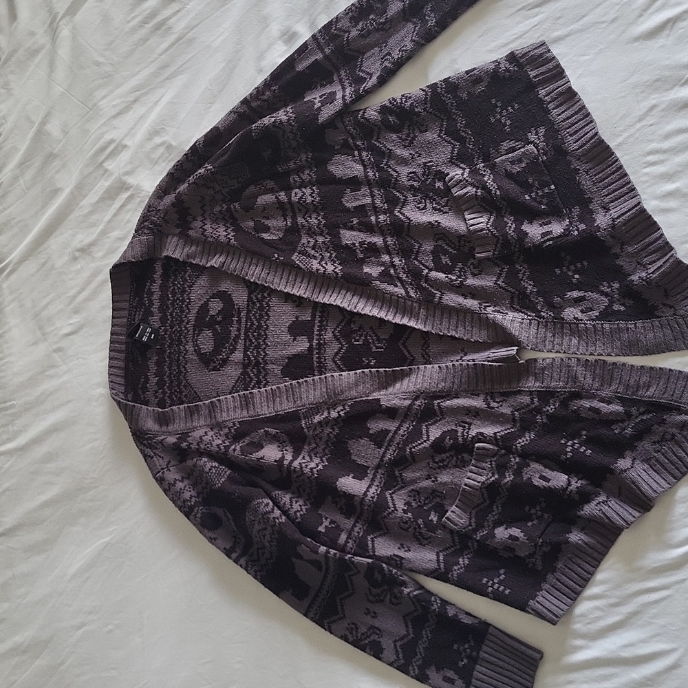 Disney Tim Burton's The Nightmare Before Christmas Black Cardigan
